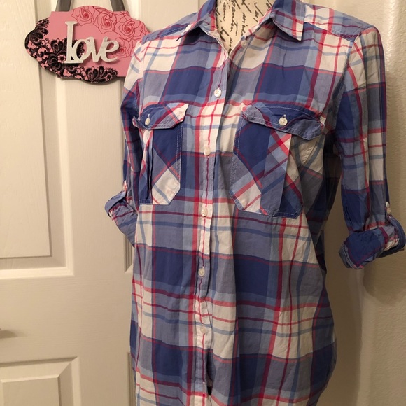 Express Tops - ⭐️EXPRESS LONG SLEEVE FLANNEL BLOUSE SIZE M Express Tops - ⭐️EXPRESS LONG SLEEVE FLANNEL BLOUSE SIZE M